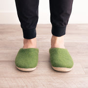 Forest Green | Mens Organic Merino Wool Slippers
