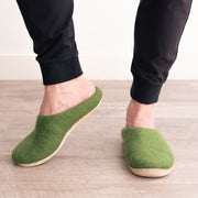 Forest Green | Mens Organic Merino Wool Slippers