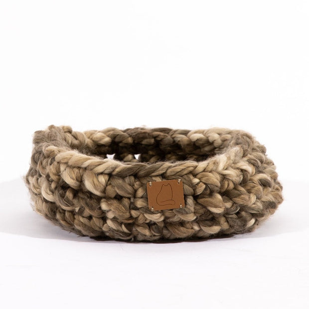 Panier de lit pour chat en laine tricotée épaisse mérinos biologique naturelle, doux et sain, mignon 